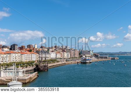 Panoramic View Of Santander A Sunny Day