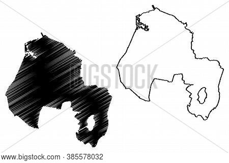 Jaboatao Dos Guararapes City (federative Republic Of Brazil, Pernambuco State) Map Vector Illustrati