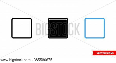 Blank Icon Of 3 Types Color, Black And White, Outline. Isolated Vector Sign Symbol.