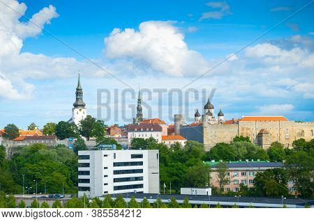 Skyline Of Tallin With Castle And Churches, Estonia
