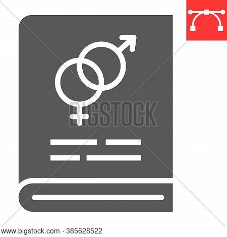 Sex Education Glyph Icon, Hiv And Aids, Gender Sign Vector Graphics, Editable Stroke Solid Icon, Eps