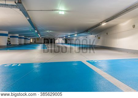 LEIMEN, GERMANY - SEPTEMBER 16th, 2020: Parking in a public parking garage