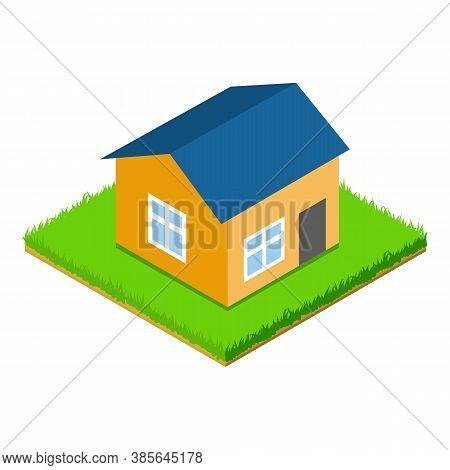 Dwelling House Icon. Isometric Illustration Of Dwelling House Vector Icon For Web