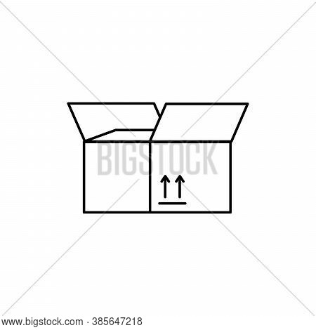 Carton Package Box Icon. Open Box. Stock Vector Illustration Isolated On White Background