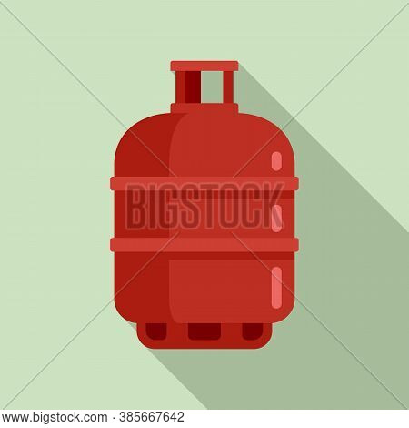 Gas Cylinder Butane Icon. Flat Illustration Of Gas Cylinder Butane Vector Icon For Web Design