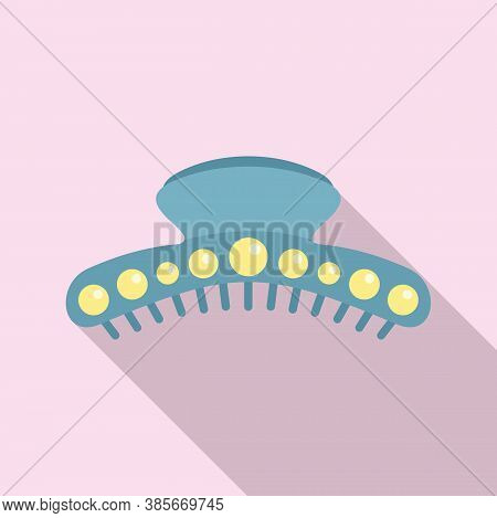 Pin Barrette Icon. Flat Illustration Of Pin Barrette Vector Icon For Web Design