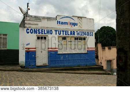 Itamaraju, Bahia / Brazil - January 22, 2009: Facade Of The Tutelar Council Headquarters In The City