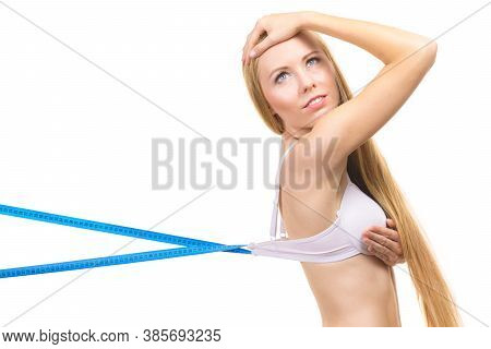 Woman Wearing Too Big Bra, Loose Band