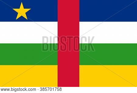 Flag Of The Central African Republic. Vector Illustration