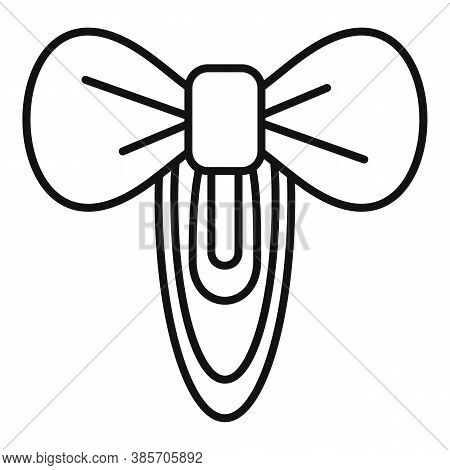Female Barrette Icon. Outline Female Barrette Vector Icon For Web Design Isolated On White Backgroun
