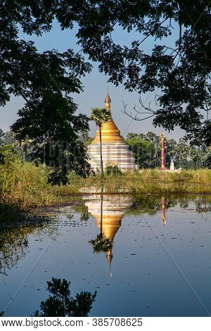Ruins Of The Ancient Kingdom Of Ava Amarapura In Mandalay State Myanmar, Former Burma. Maha Aung Mye