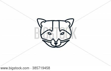Weasel Or Civet Head Animal Design Vector