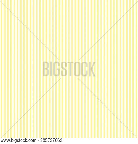 Seamless Light Striped Pattern. Thin Vertical Yellow, White Lines. Neutral Stripes Vector Background