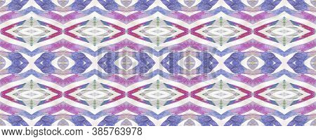 Indian Native American Pattern. Seamless Tie Dye Ornament. Ethnic African Design. Abstract Batik Des