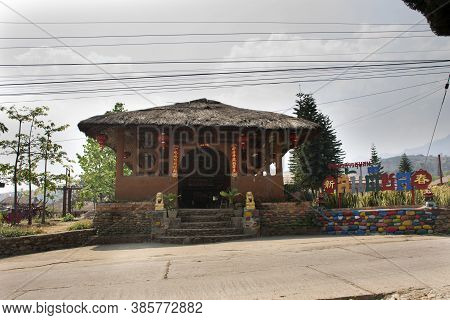 Architecture Building Baan Santichon Yunan Valley Or Chinese Yunnan Cultural Village For Thai People