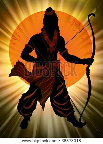 Dussehra festival arka plan. EPS 10.