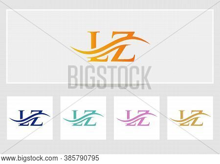 Swoosh Letter Lz Logo Design For Business And Company Identity.