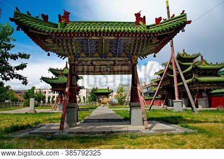 Ulaanbaatar. Mongolia. June 08, 2015. Architecture Of The Palace Of The Last Emperor Bogdo-gegen Vii