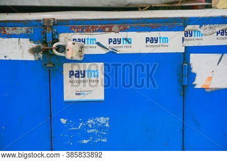 Kolkata, West Bengal, India - 22nd May 2020 : Locked Gate Of Retail Shop Under Lockdown To Stop Spre