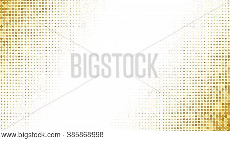 Golden Halftone On White Background Design Vector Illustration
