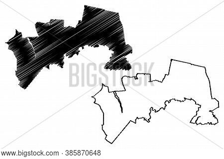 Soacha City (republic Of Colombia, Department Of Cundinamarca) Map Vector Illustration, Scribble Ske