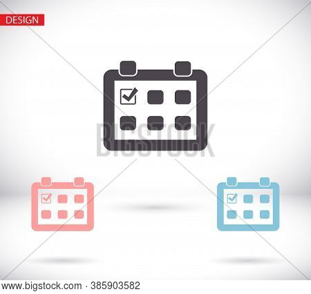 Calendar Vector Icon. Element Of Cyber Security For Mobile Concept And Web Apps Vector Icon. Thin Li