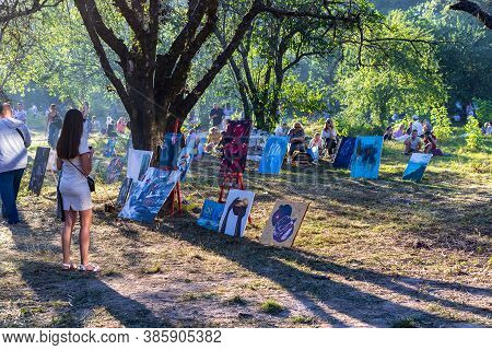 Kyiv, Ukraine - September 12, 2020: Festival Of Georgian Wine And Cuisine Kartuli Fest 2020. Mass Fe