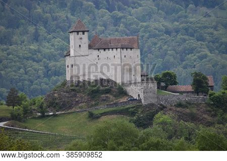 Castle Gutenberg On A Hill In Balzers In Liechtenstein