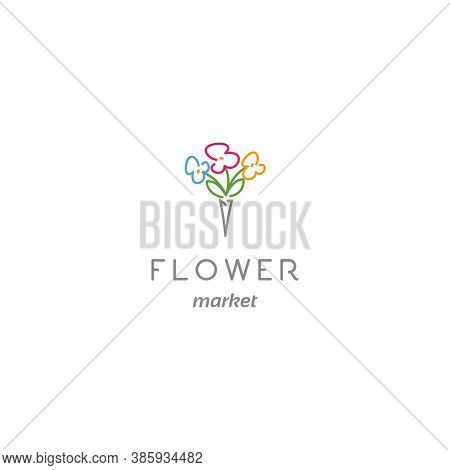 Logo Design For Flowers Shop Or Market