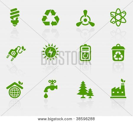 Icone verde ecologiche