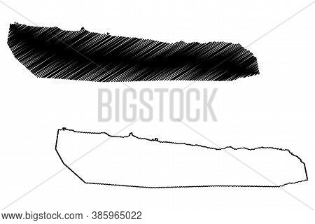 Stanley City (falkland Islands, British Overseas Territory, United Kingdom) Map Vector Illustration,