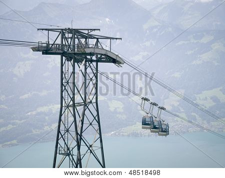 Un'immagine della funicolare a Beatenberg Svizzera