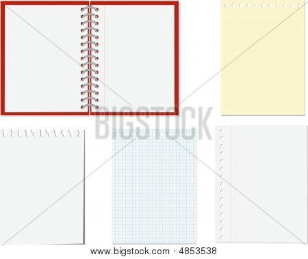 Isolierten Seiten des Notebooks