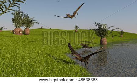 trzy peteinosauruses