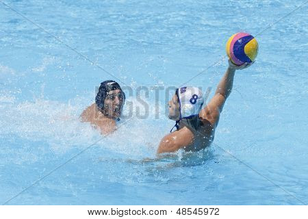 Jul 24 2009; Italia Rooma USA joukkuepelaaja Anthony Azevedo kilpailee m alkuerät