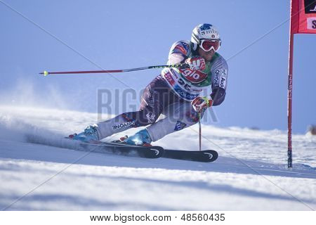 SOELDEN AUSTRIA 26 OCT, Marco Buechel leżą w wyścigu slalom gigant w Rettenbach męskie