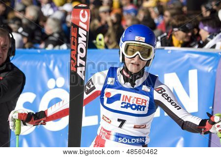SOELDEN AUSTRIA OCT 25, Kathrin Zettle AUT w wyścigu slalom gigant kobiet w Rettenba