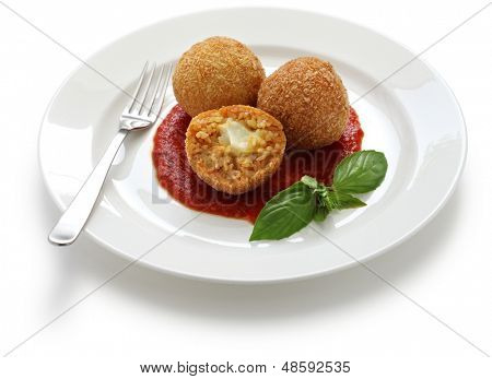 arancini, fried rice balls, italian cuisine
