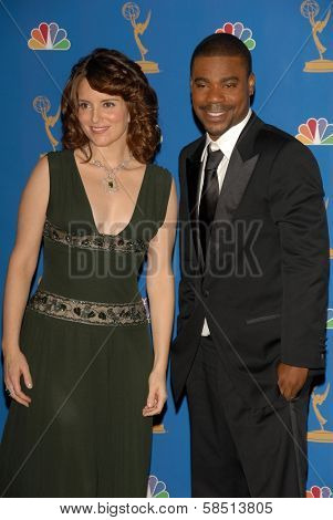 LOS ANGELES - AUGUST 27: Tina Fey and Tracy Morgan in the Press Room at the 58th Annual Primetime Emmy Awards in The Shrine Auditorium August 27, 2006 in Los Angeles, CA.