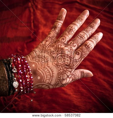 Hand with mehndi
