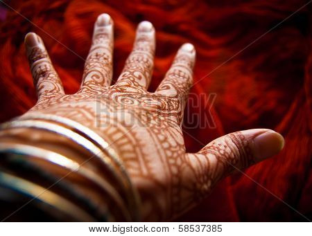 Hand with mehndi