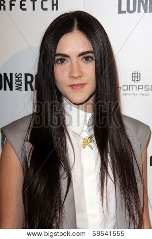 Isabelle Fuhrman at the British Fashion Council's 