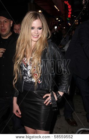 Avril Lavigne at the Avril Lavigne Secret Show, Viper Room, West Hollywood, CA 04-25-13