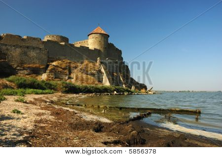 alte Festung am Ufer Flusses in Belgorod Dnestrovsky, ukraine