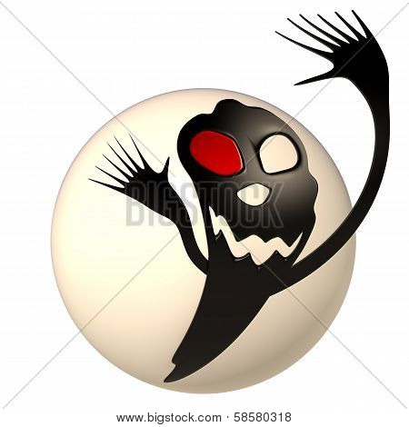 Monster on the sphere, 3D