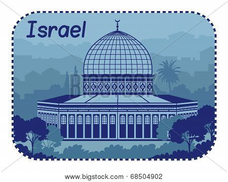 Illustration With Holy Sepulcher In Israel