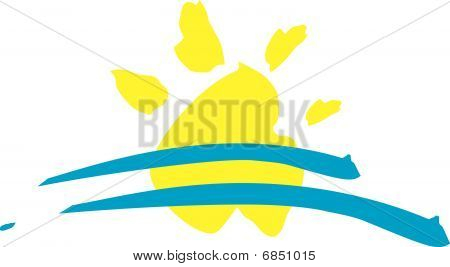 stiliseret solen symbol