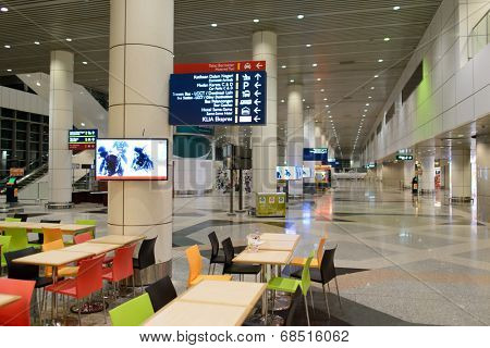 KUALA LUMPUR-APRIL 23: airport interior on April 23, 2014 in Kuala Lumpur, Malaysia. KLIA is Malaysia's main international airport and one of the major airports of South East Asia