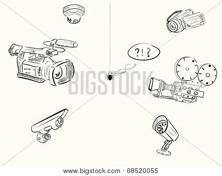 Spider under cameras