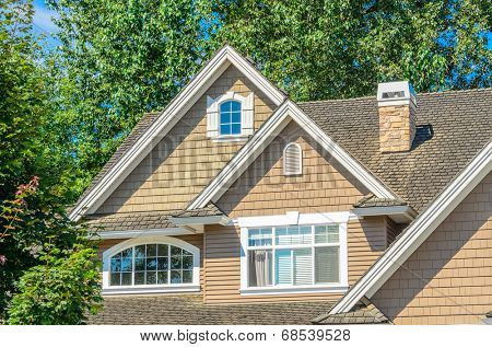 the roof of the house with nice window